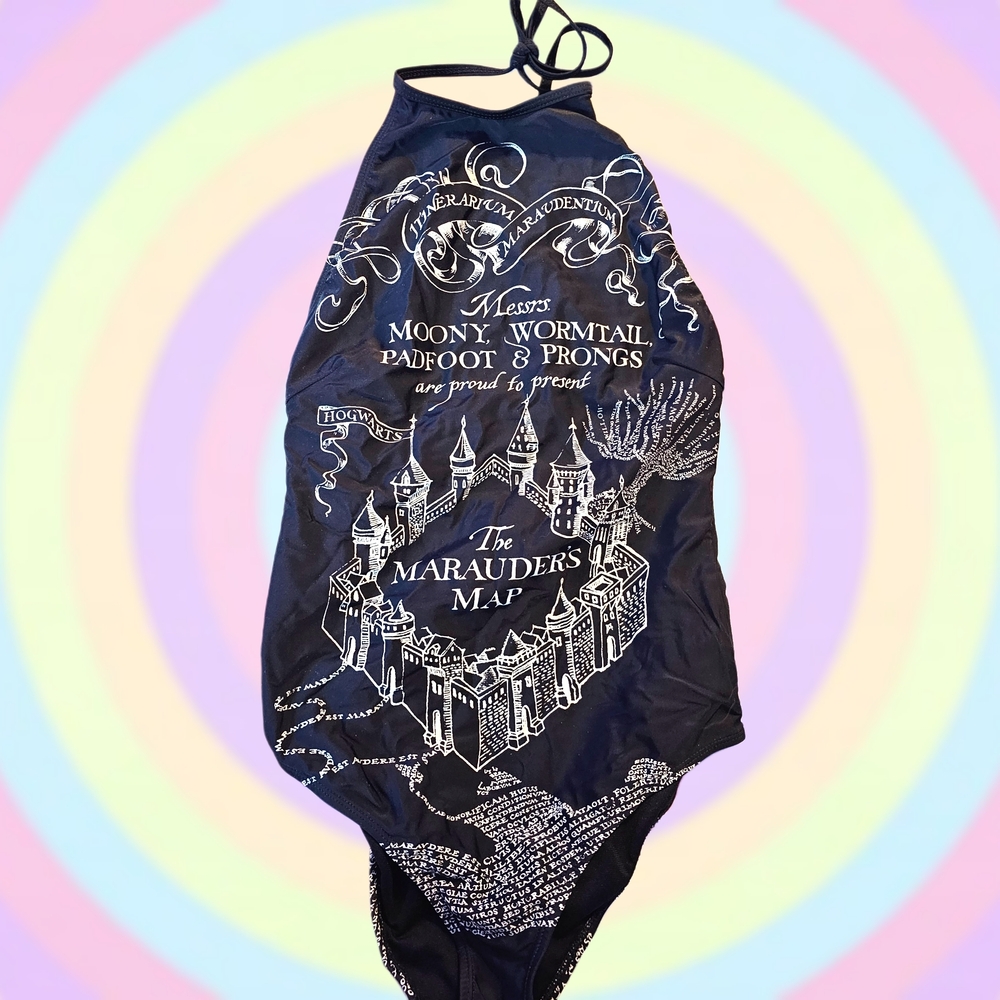 Black Marauder's Map Swimsuit